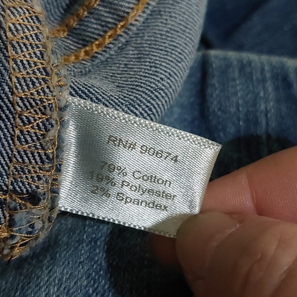 Boston Proper Plus Size 14 Glitter Pull-on Blue Denim Jean Jegging Pants - Picture 8 of 12